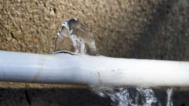 broken water pipe